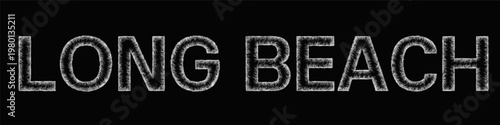 Sketch Long Beach text design element