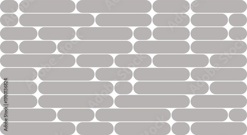 Gray rectangular and oval shapes arranged in a grid pattern abstract design