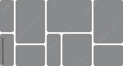 Grid of gray rectangles a minimalist composition with uniform shapes and neutral tones