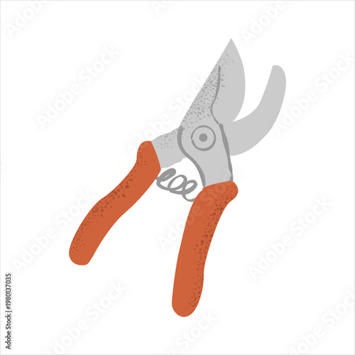 Pruning Shears Secateurs Icon Isolated on White Background