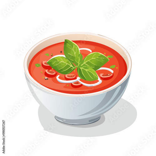 Tomatensuppe mit Basilikum