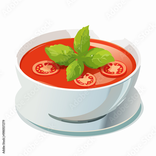 Tomatensuppe mit Basilikum
