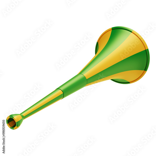 3D Element - Vuvuzela Horn for Fans with Isolated Background