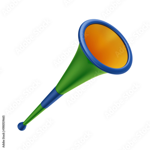 3D Element - Vuvuzela Horn for Fans with Isolated Background