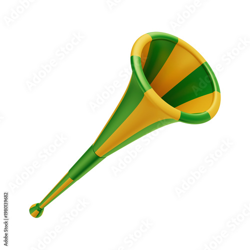 3D Element - Vuvuzela Horn for Fans with Isolated Background