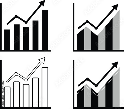Growth charts and graphs visualizing data trends and progress