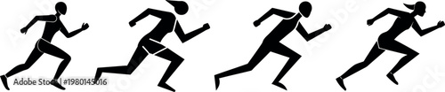 Running person silhouette icon
