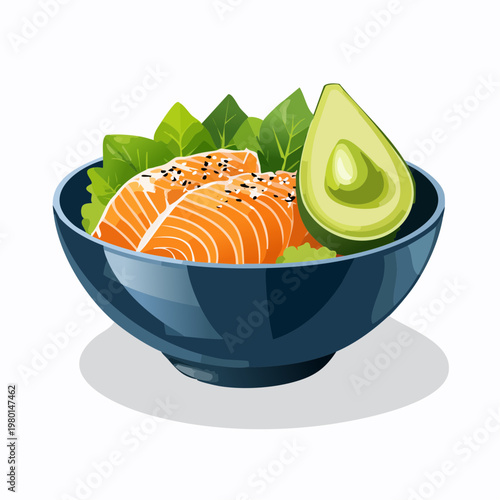 Lachs-Avocado Bowl elegant