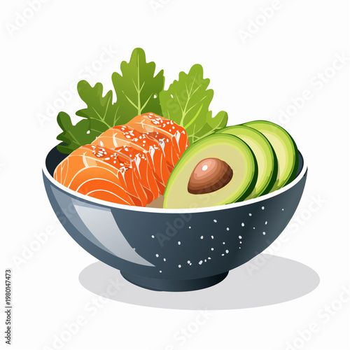 Lachs-Avocado Bowl elegant
