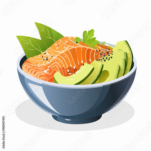 Lachs-Avocado Bowl elegant