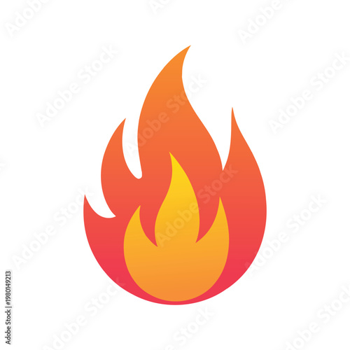 Flame icon illustration for Pentecost Sunday banners, campfire safety flyers, bonfire night posters, worship service graphics, festival celebration materials designs