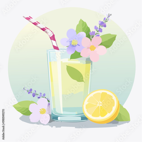 Frühlingshafte Blütenlimonade mit essbaren Blüten