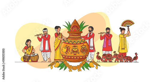 People celebrate Pohela Boishakh in India with traditional music and dance
