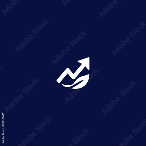 Business Growth Logo icon flat vector design.