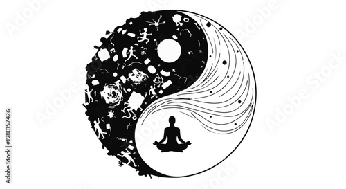 yoga meditation symbol balance harmony