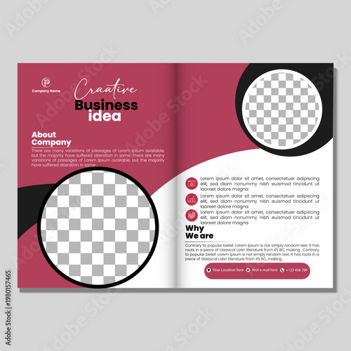 Creative business idea booklet for company profile and marketing brochure design.