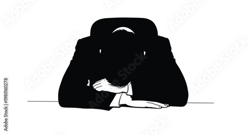 Sad woman sitting alone in a dark hoodie with her head down