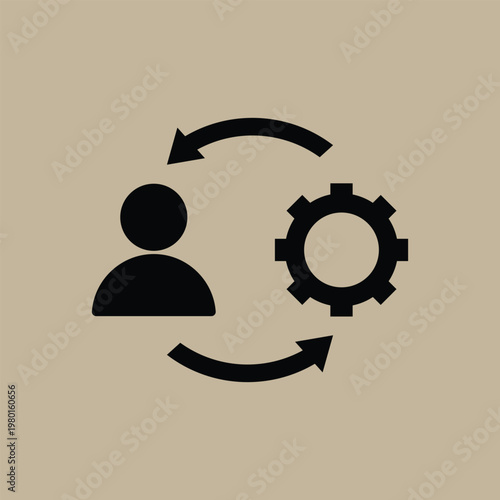 Bild auf Leinwand Human-Machine Interaction Icon