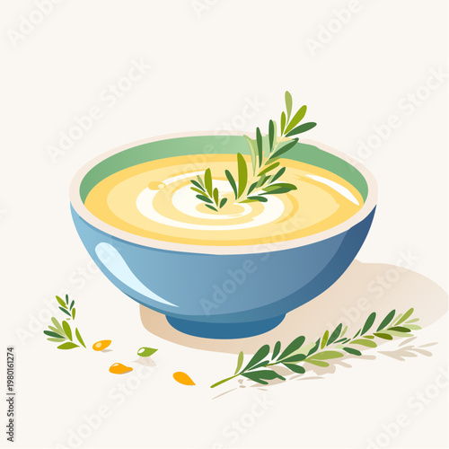 Cremige Suppe im Bowl-Stil