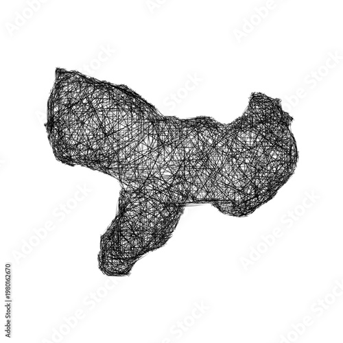 Sketch Amasya outline map design
