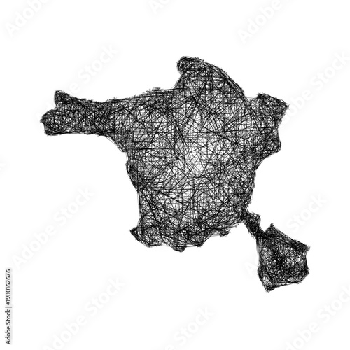 Sketch Ankara outline map design