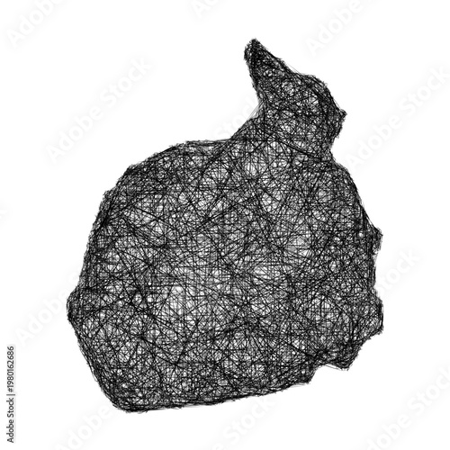 Sketch Aksaray outline map design