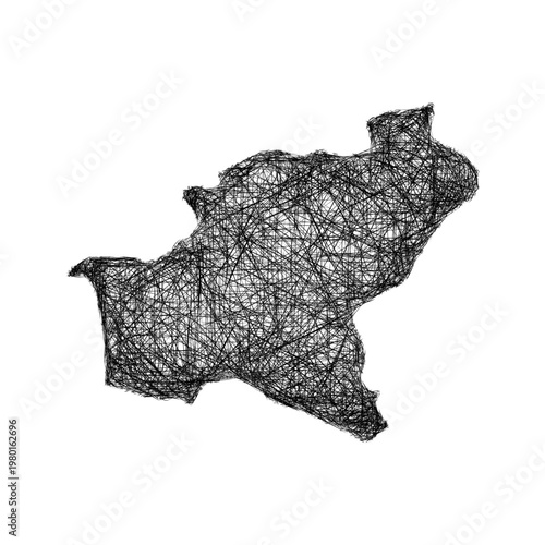 Sketch Bitlis outline map design