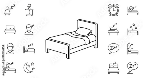 Bed with pillow and blanket.