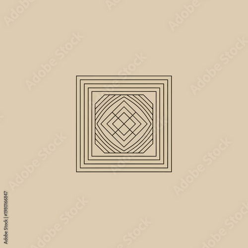 Geometric Pattern Abstract Square Design.
