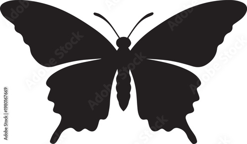 Silhouette of a butterfly with cabbage white graphic design animal graphics wild animals butterfly silhouette illustration wildlife pollination swallowtail