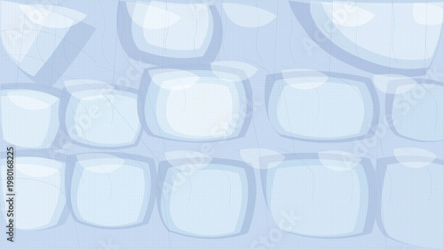 Abstract light blue background with rounded squares and grid pattern, perfect for digital design projects