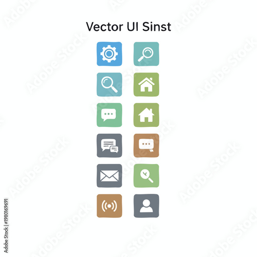 Modern Vector User Interface Icons for Digital Applications and Web Design