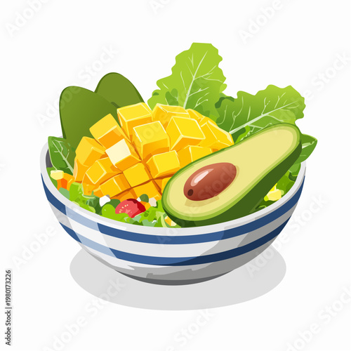 Sommer-Bowl mit Mango und Avocado