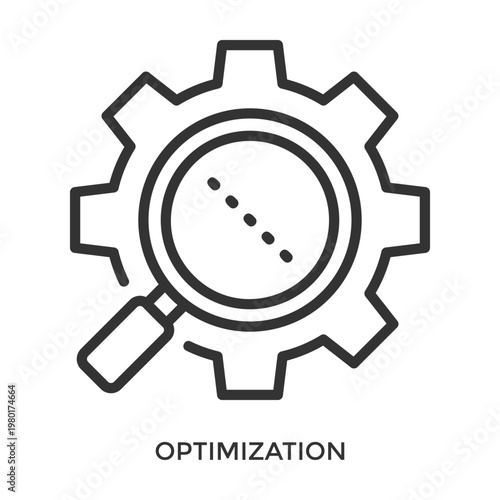 Optimization Icon Line Style. Design Vector Illustration