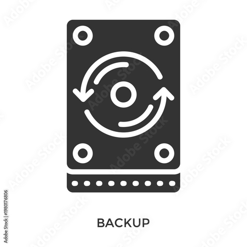Backup Icon Line Style. Design Vector Illustration