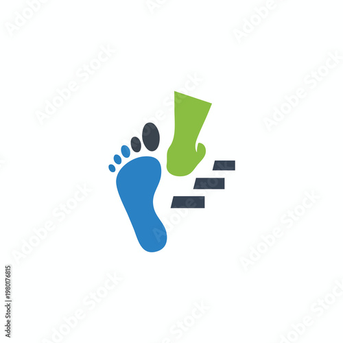 Creative Footstep Illustration Symbolizing Progress and Movement