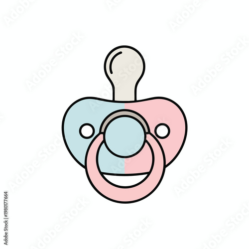 Close up of Baby Pacifier in Soft Pastel Colors Safe and Comfortable for Infants