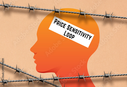 Принти на полотні Price sensitivity loop driving continuous comparison and cautious consumer spending behavior