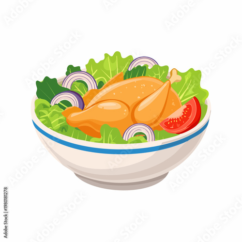 Hähnchen-Salat Bowl leicht