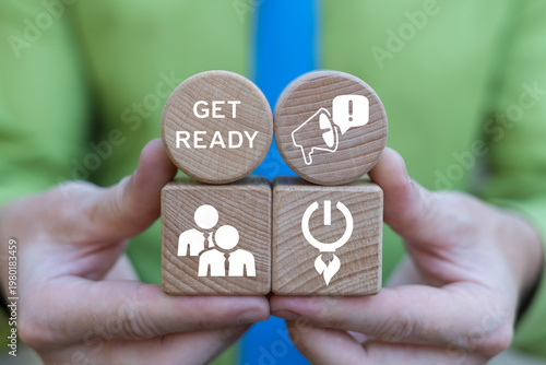 Fotografie Business concept of get ready. Get ready?