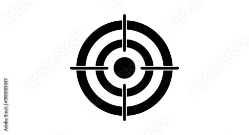 Black target with crosshairs a striking graphic silhouette