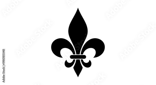 Black fleur de lis design a classic heraldic symbol silhouette