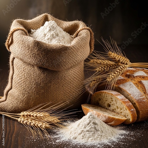 Bread and wheat photo