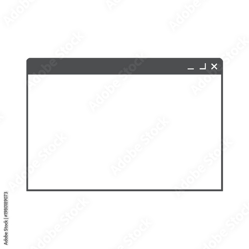 Modern Empty Web Browser Window for Digital Interface Design