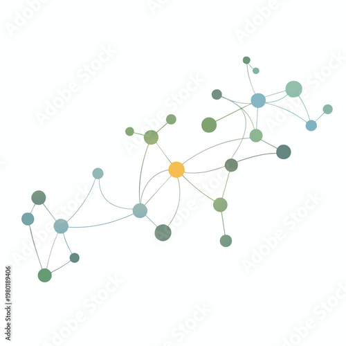 Abstract Network Connection Illustration for Technology and Data Concept