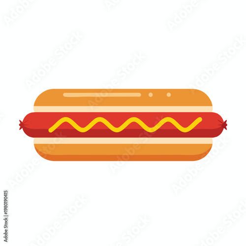 Delicious Hot Dog with Sauces and Classic Bun for Food and Snack Photography