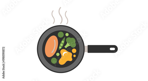 Delicious food in a pan.