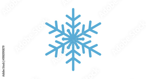 Detailed blue snowflake crystal structure.