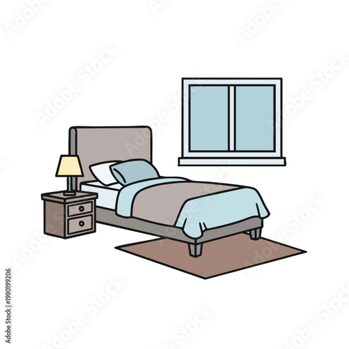 Cozy Bedroom with Modern Decor and Natural Light