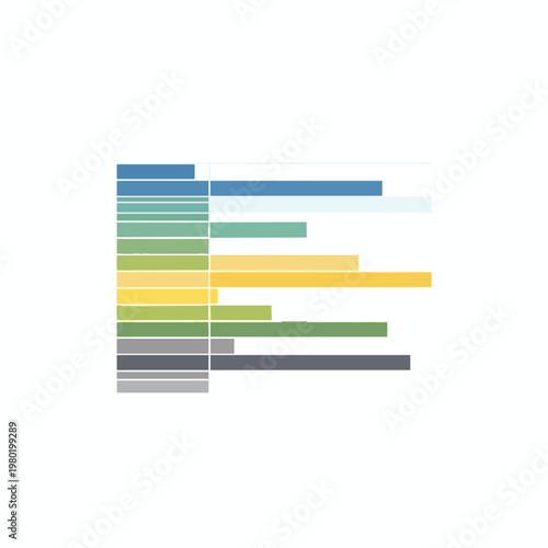 Colorful Bar Chart Illustration Showing Data Analysis and Business Insights